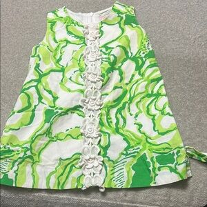 Green and White Floral Dress